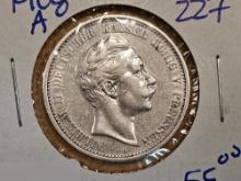 1908-A German States Prussia silver 2 marks