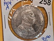 Brilliant 1914-A German States Prussia silver 3 marks