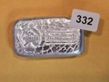 FIVE Troy ounce .999 fine silver poured art bar