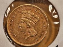 GOLD! Better Date 1856 Type 3 Gold Dollar