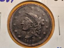 1837 Coronet Head Large Cent