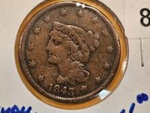 1843 Petite Head Braided Hair Large Cents