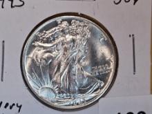 Very Choice Brilliant Uncirculated 1943 Walking Liberty half Dollar