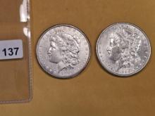 1900 and 1890 Morgan Dollars
