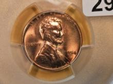 GEM! PCGS 1954-S Wheat cent in Mint State 66 RED