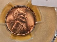 GEM! PCGS 1948-S Wheat cent in Mint State 66 RED