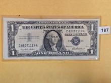 Three Crisp Uncirculated 1957 One Dollar Silver Certificates