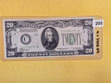 1934 Twenty Dollar Green Seal STAR Replacement note in About Uncirculated