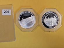 Two Indian Tribal Series .999 fine Proof Deep Cameo Medal