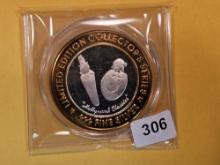 GEM Ten Dollar .999 Fine Silver Casino Gaming Token