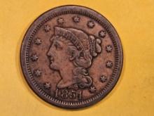 1851 Braided hair Large Cent