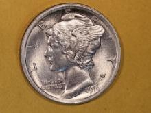 Very Choice Brilliant Uncirculated 1916 Mercury Dime FSB