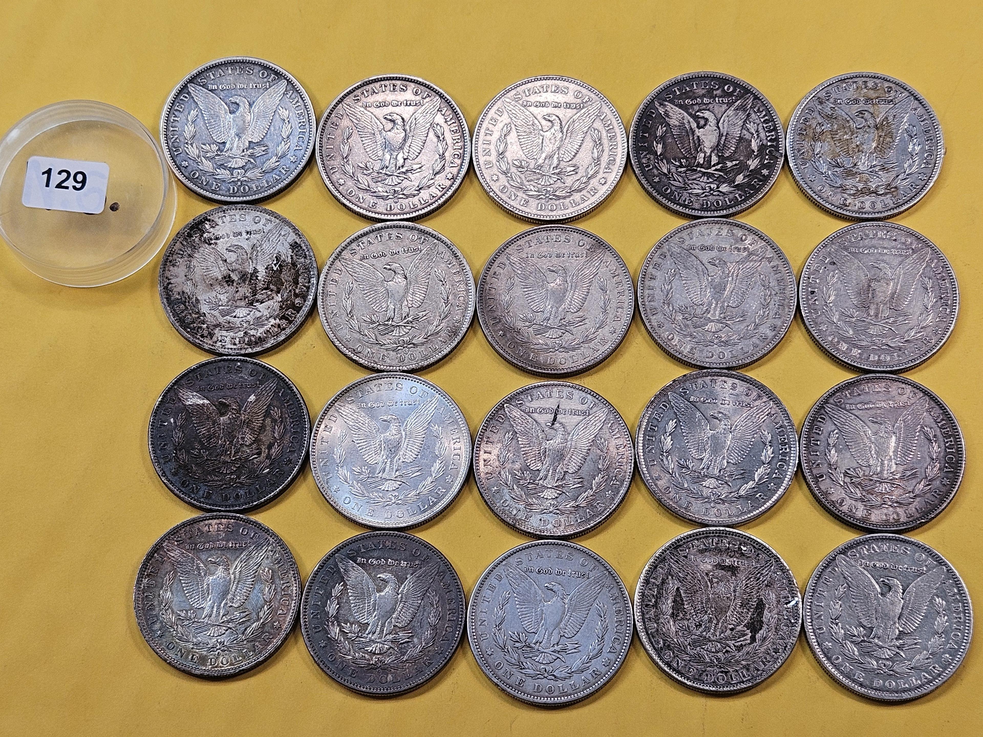 ** FULL ROLL ** Twenty Morgan Silver Dollars