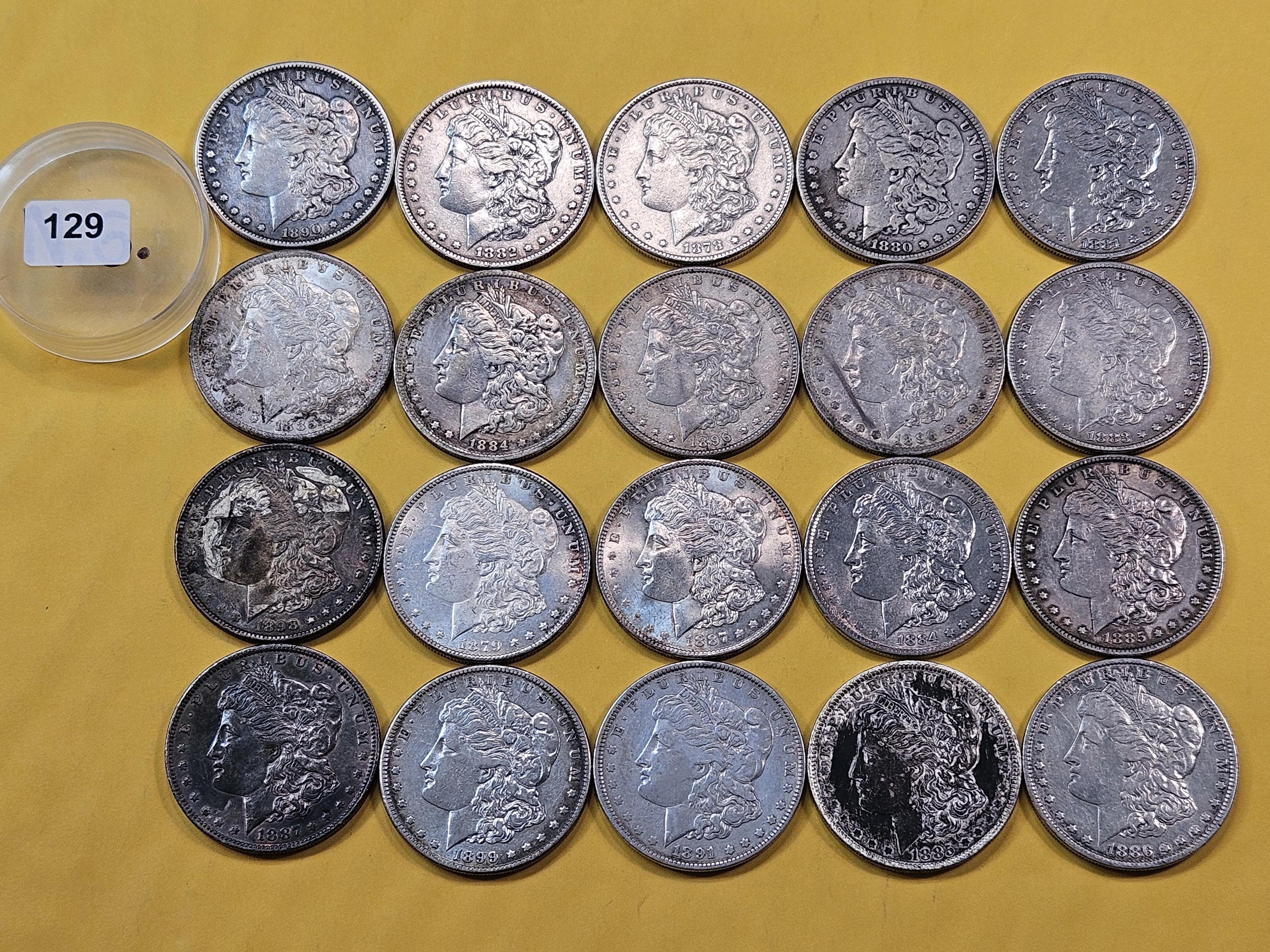 ** FULL ROLL ** Twenty Morgan Silver Dollars
