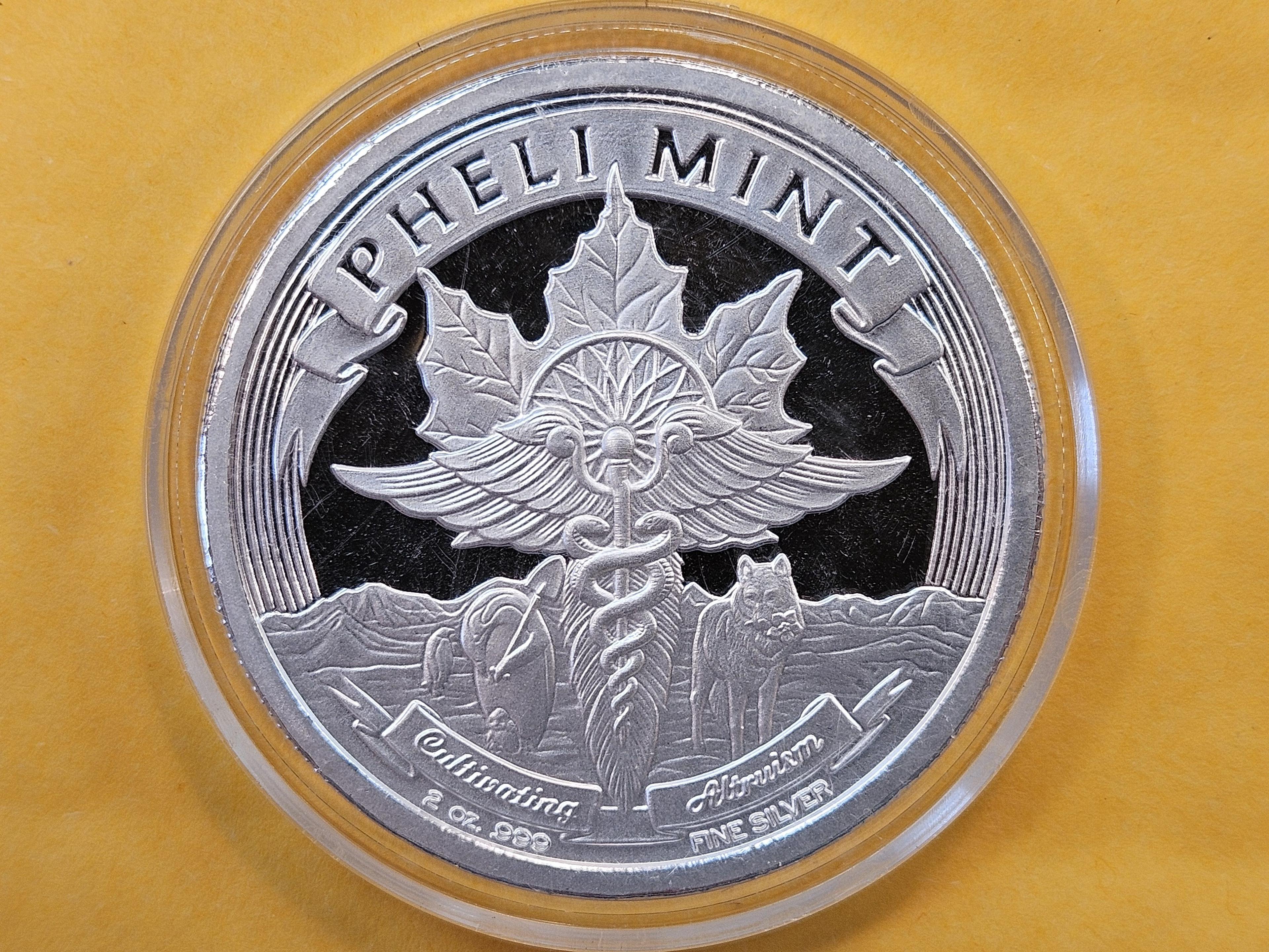 Two Troy Ounce .999 Fine Silver Art Round