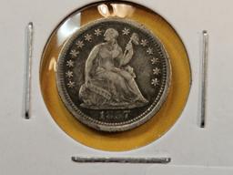 Three Seated Liberty Half Dimes