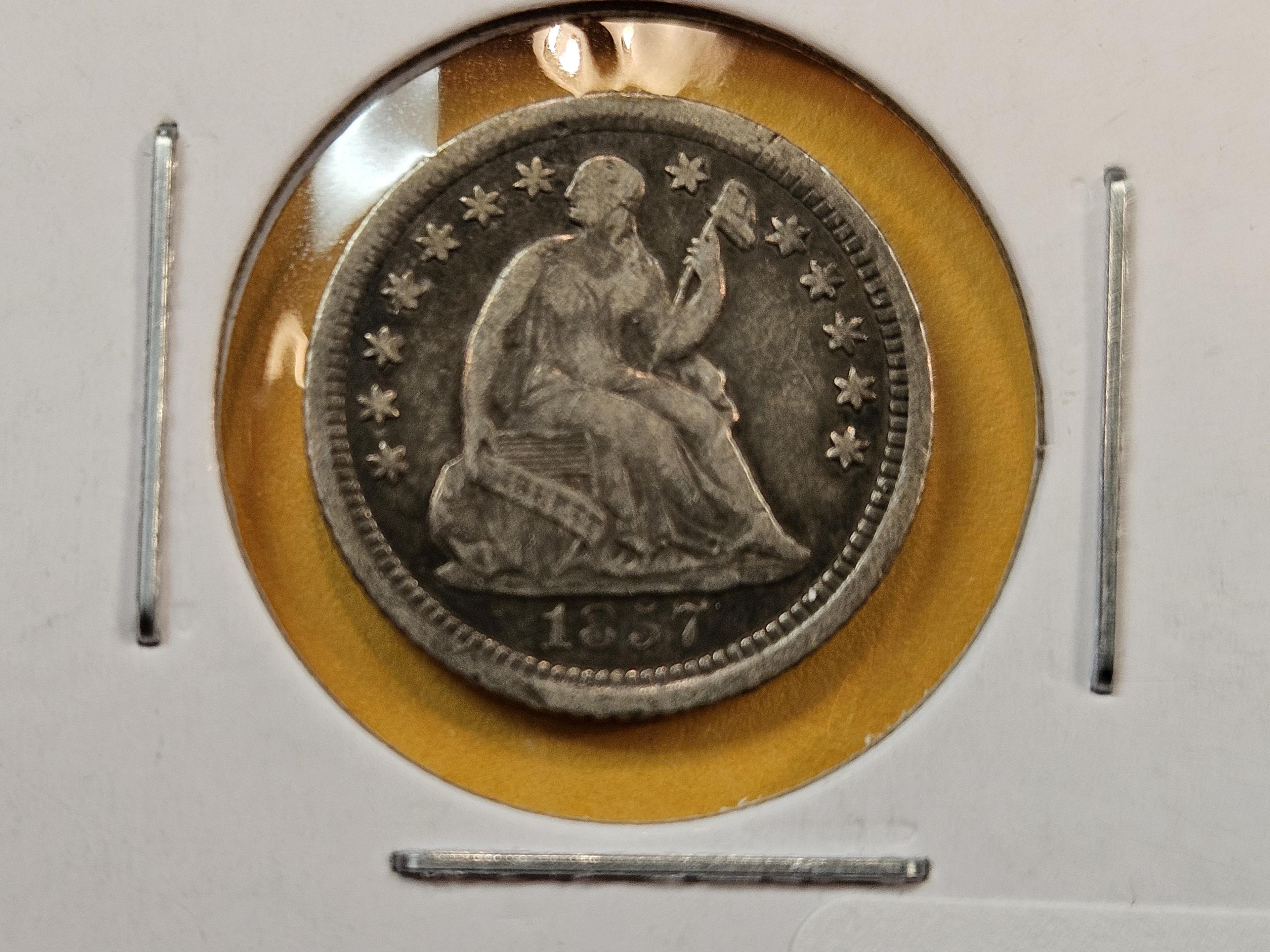 Three Seated Liberty Half Dimes