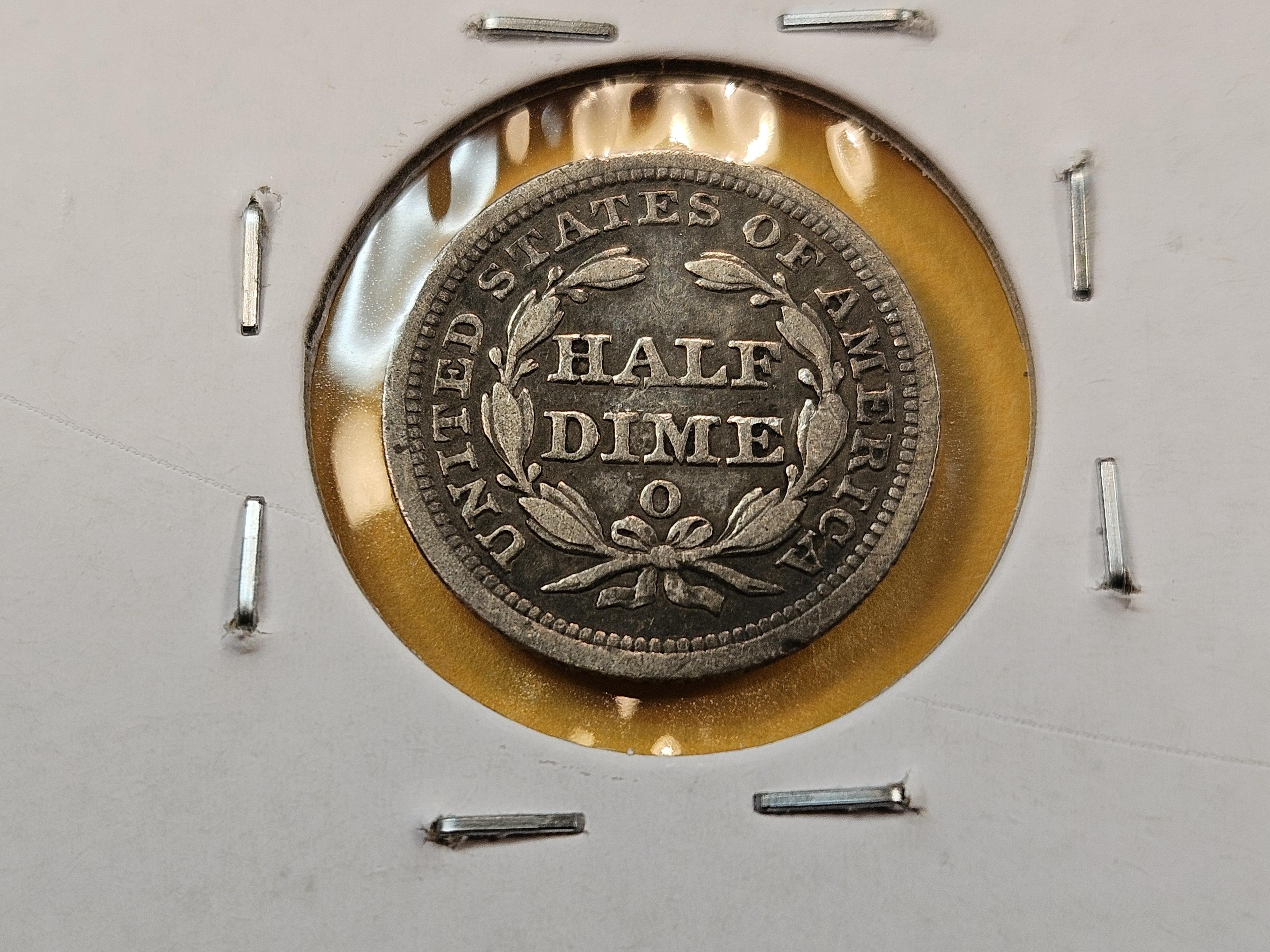 Three Seated Liberty Half Dimes