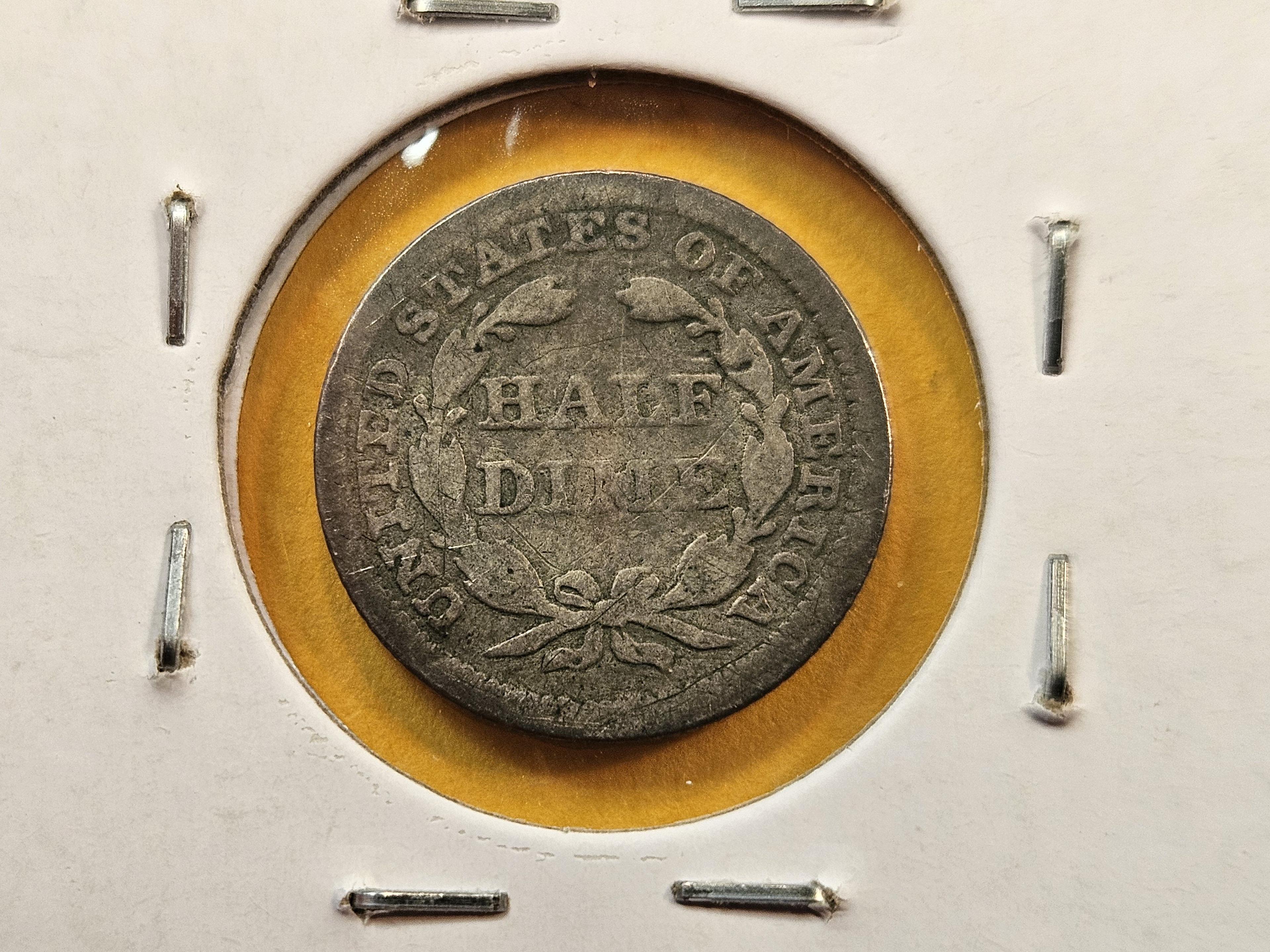 Three Seated Liberty Half Dimes