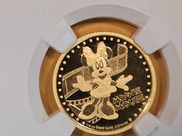 PERFECT DISNEY GOLD! NGC 2014 NIUE Gold $25 in Proof 70 Ultra Cameo