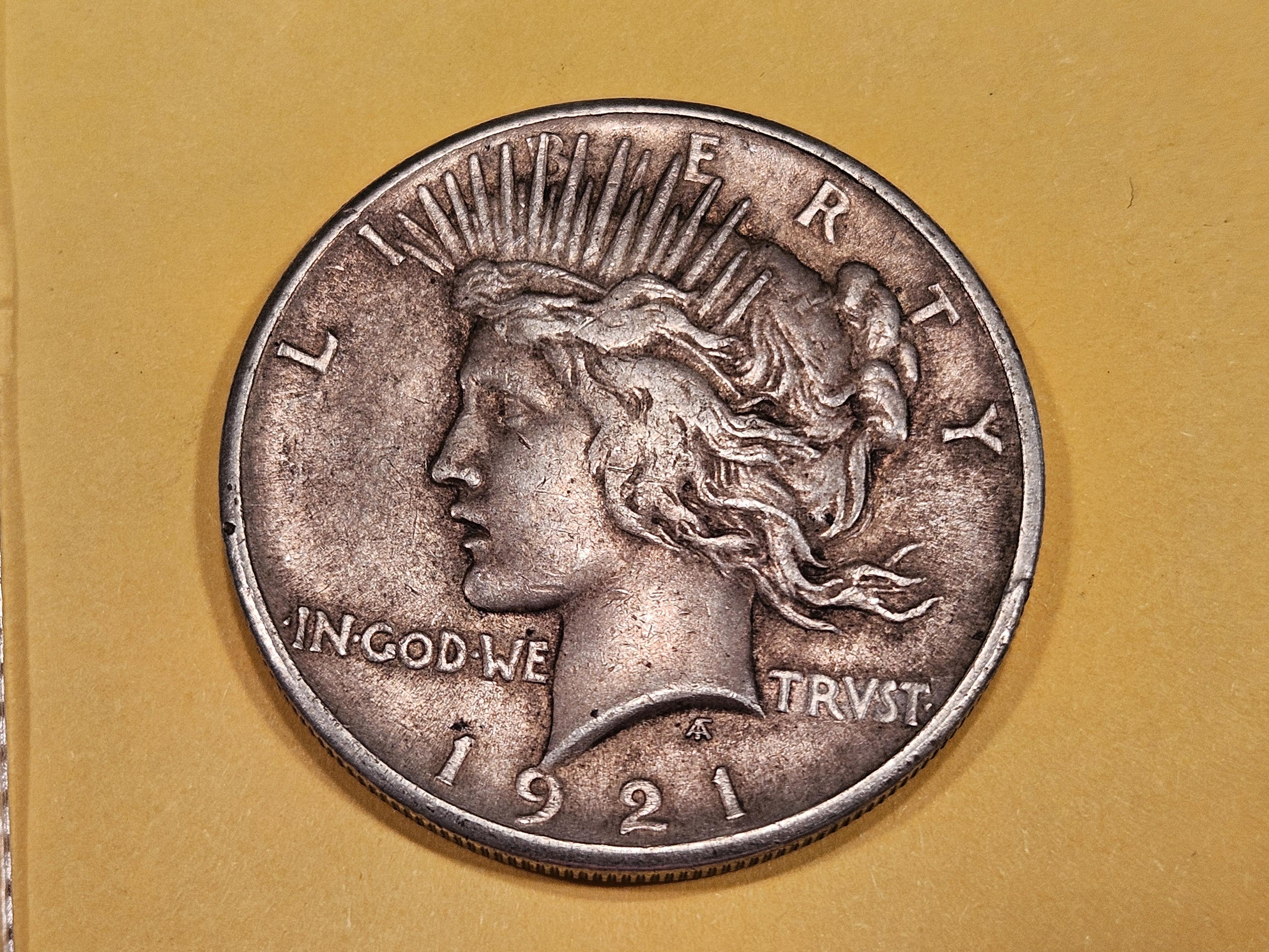 ** KEY DATE ** 1921 Peace Dollar in Extra Fine plus