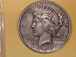** KEY DATE ** 1921 Peace Dollar in Extra Fine plus