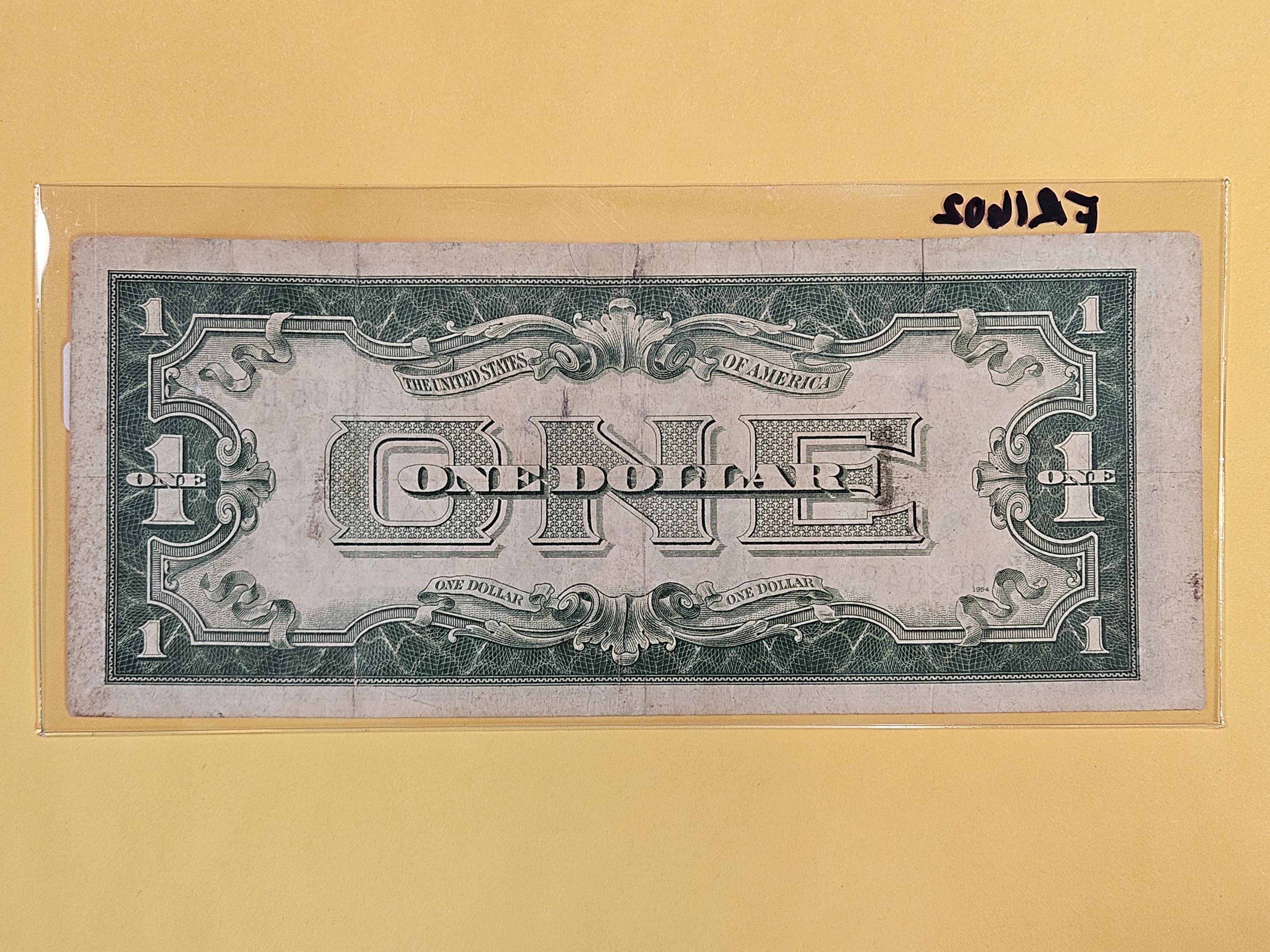 Series of 1928-B One Dollar Silver Certificate FUNNY BACK
