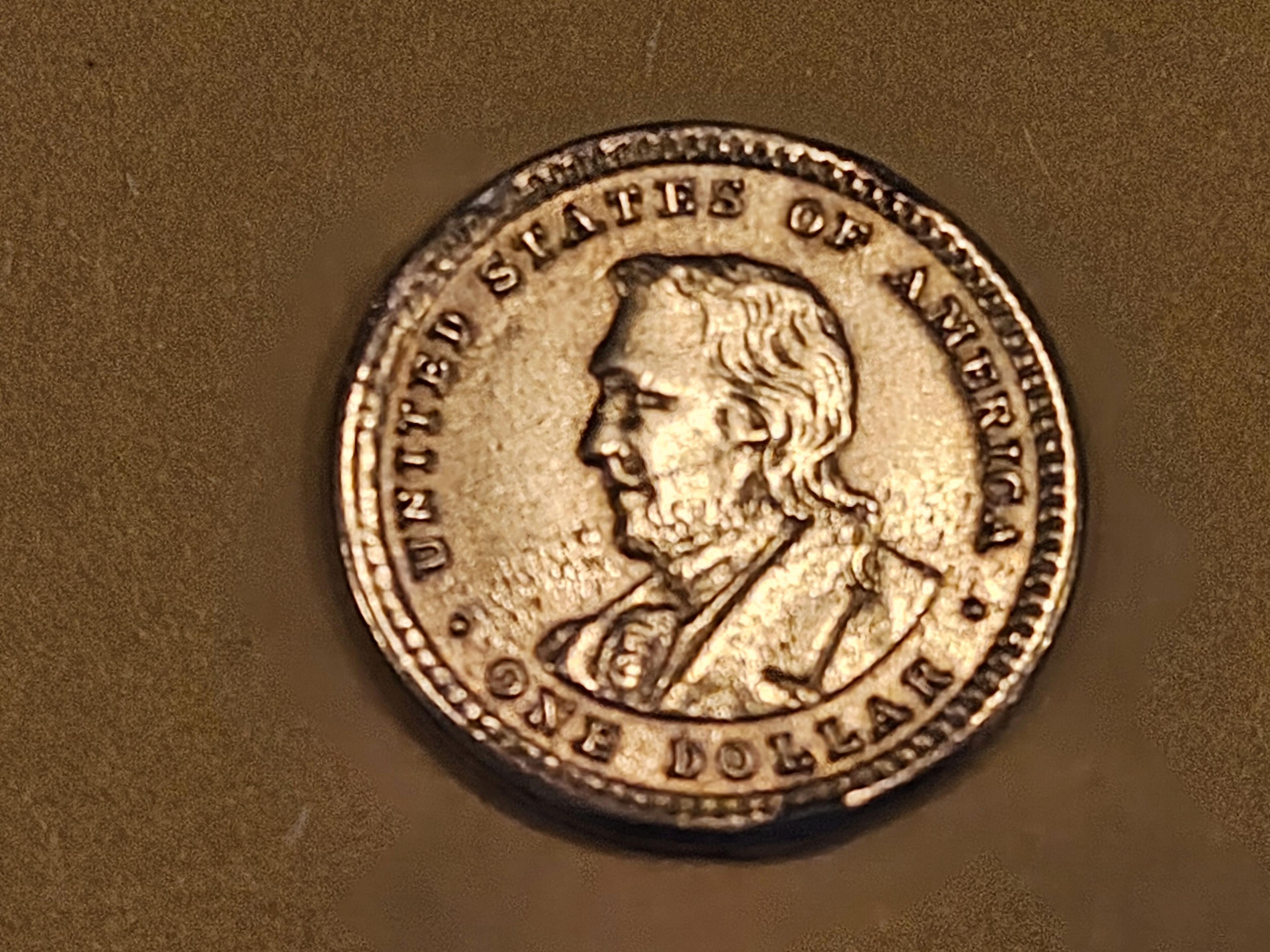 GOLD! Brilliant About Uncirculated plus - details 1904 Lewis & Clark Exposition GOLD Dollar
