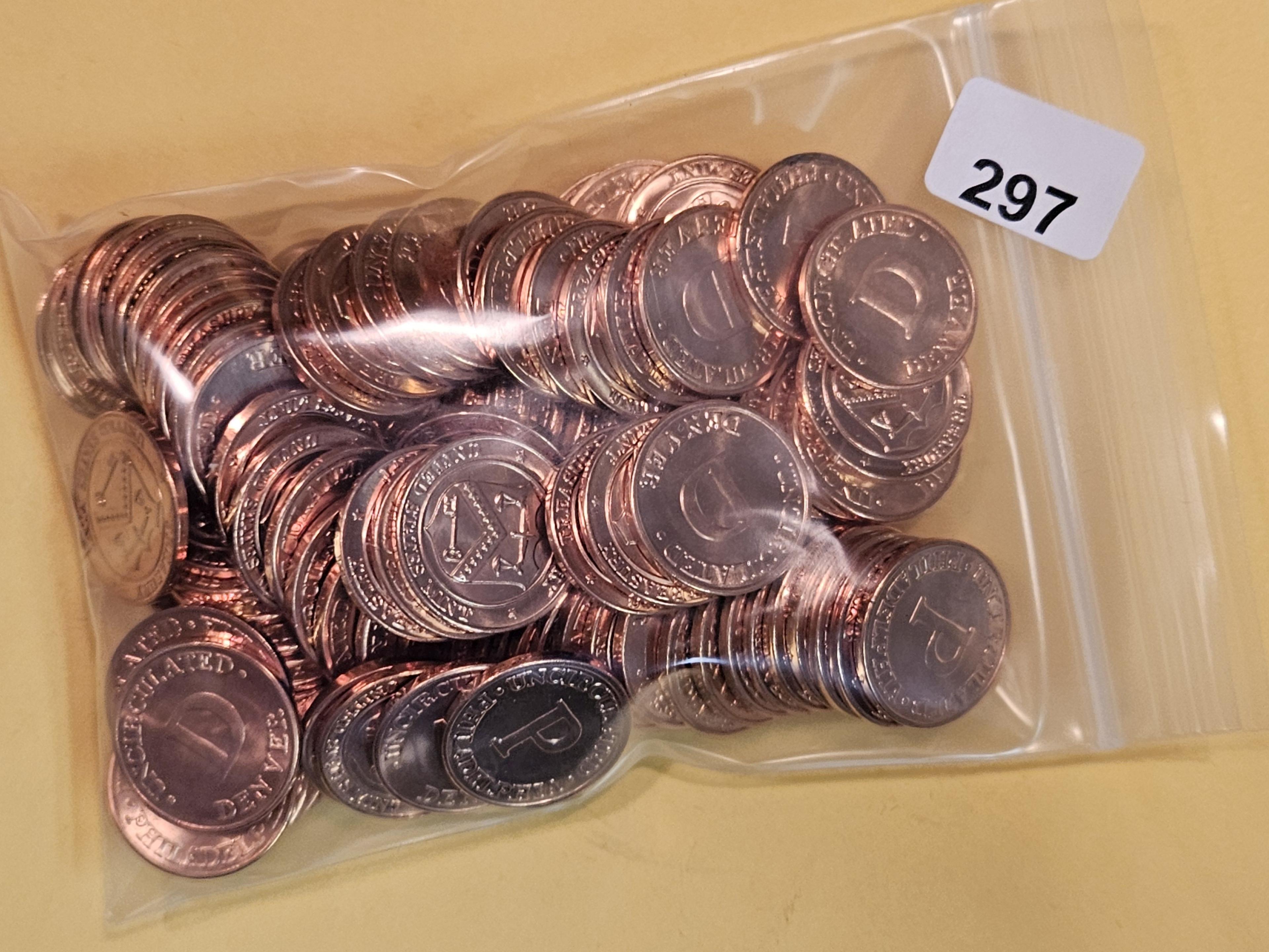 EXONUMIA! Over half-pound of BU Mint Tokens