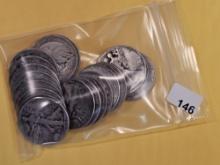 Twenty silver Half Dollars