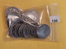 Thirty silver Half Dollars