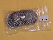 Ten silver Half Dollars
