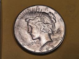 Better Date Brilliant AU-BU 1928-S Peace Silver Dollar