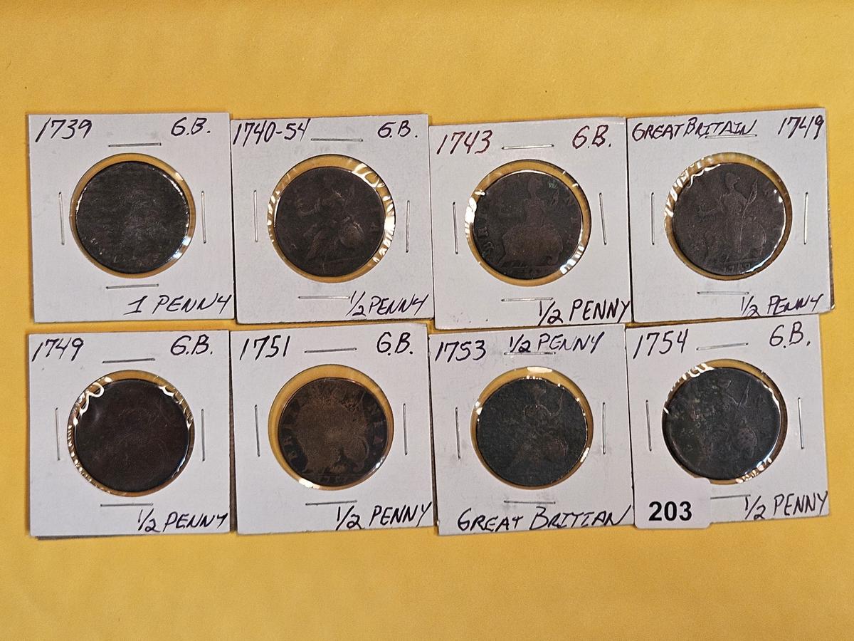 Eight great coins from Great Britain