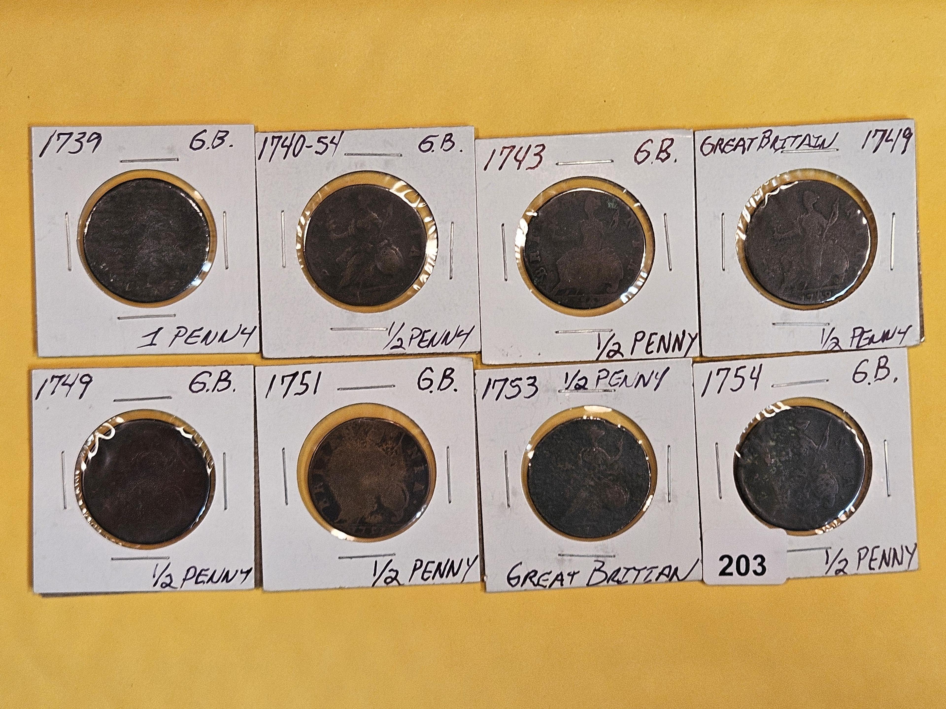 Eight great coins from Great Britain