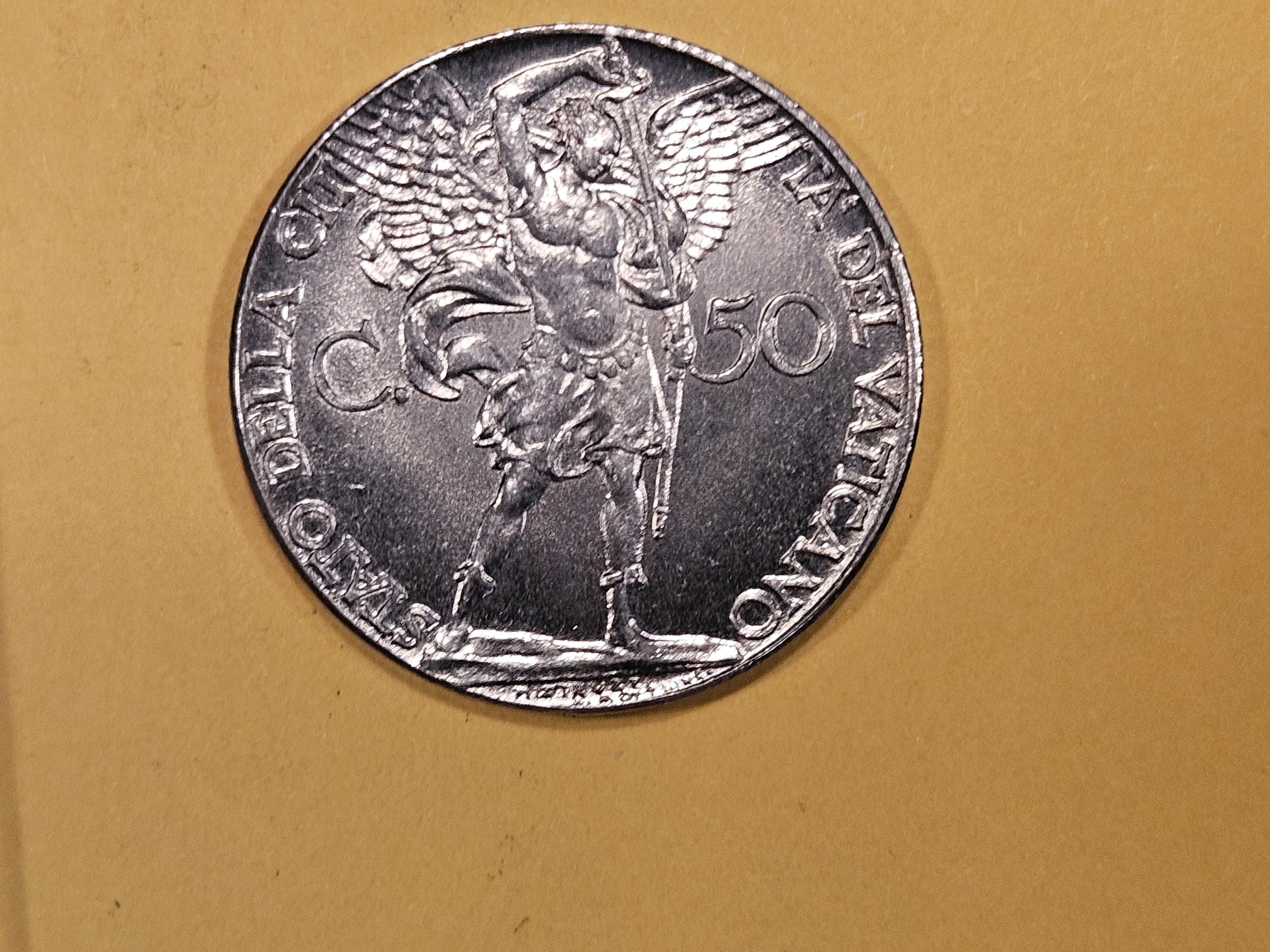 GEM Brilliant Uncirculated 1941 Vatican 50 centavo