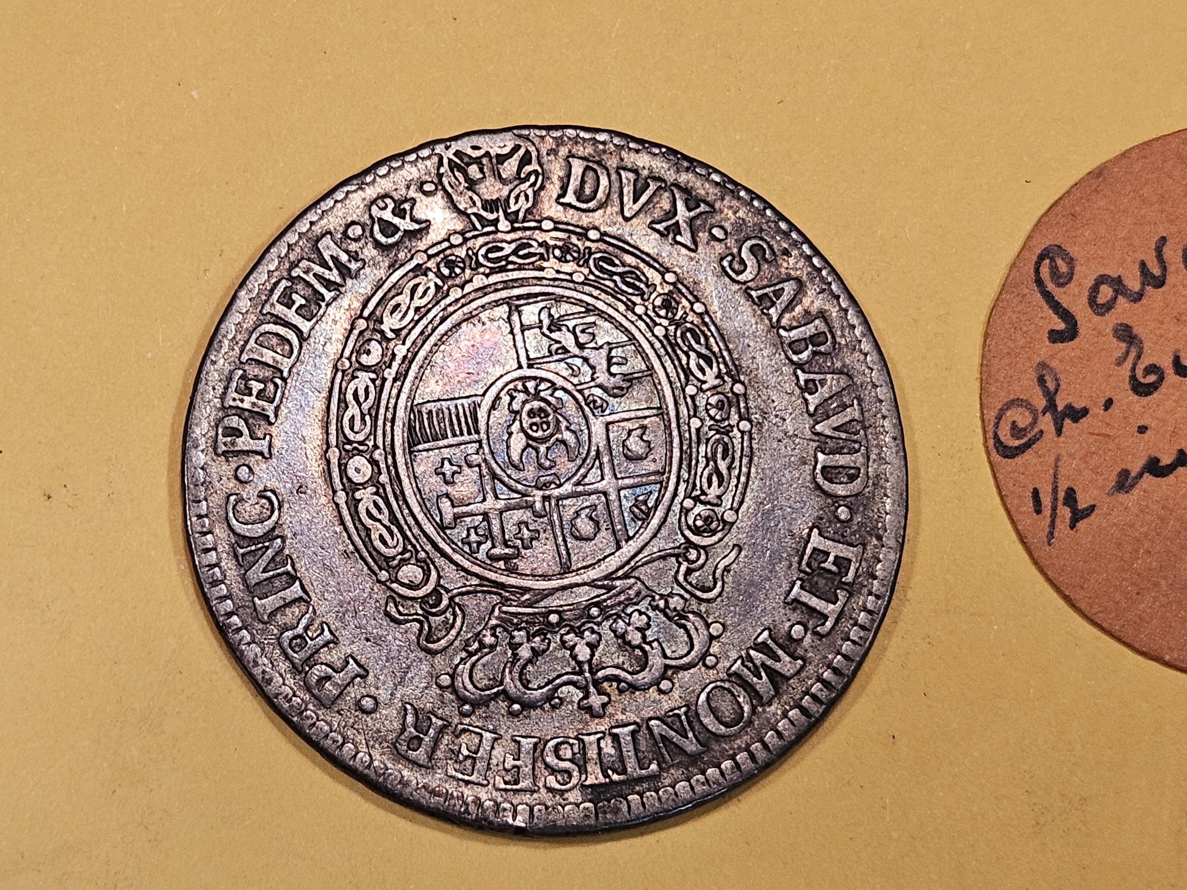 1764 Sardinia (Savoy) Charles Emmanuel 1/2 Ecu