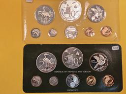 Two 1974 GEM Proof Deep Cameo Trinidad and Tobago Silver Coin Sets