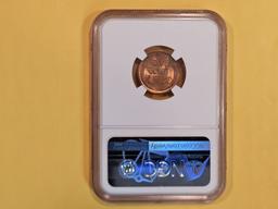 NGC 1923 Wheat cent in Mint State 64 Red-Brown