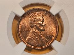 NGC 1923 Wheat cent in Mint State 64 Red-Brown