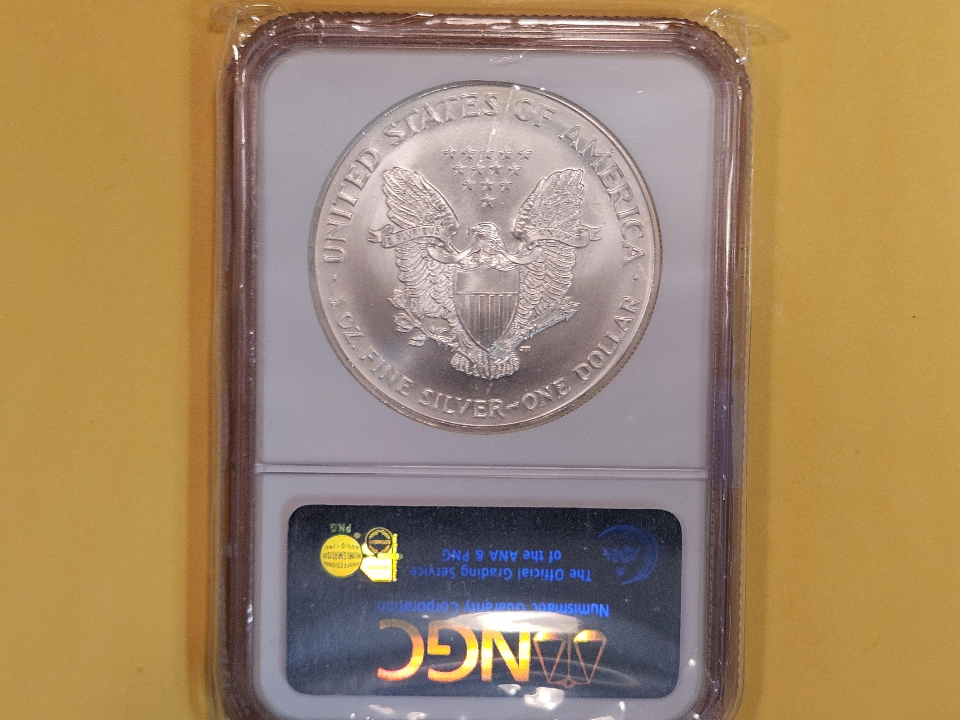 Better Date NGC 1994 American Silver Eagle in Mint State 69