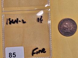Semi-Key 1864-L Indian cent