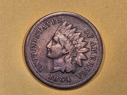 Semi-Key 1864-L Indian cent