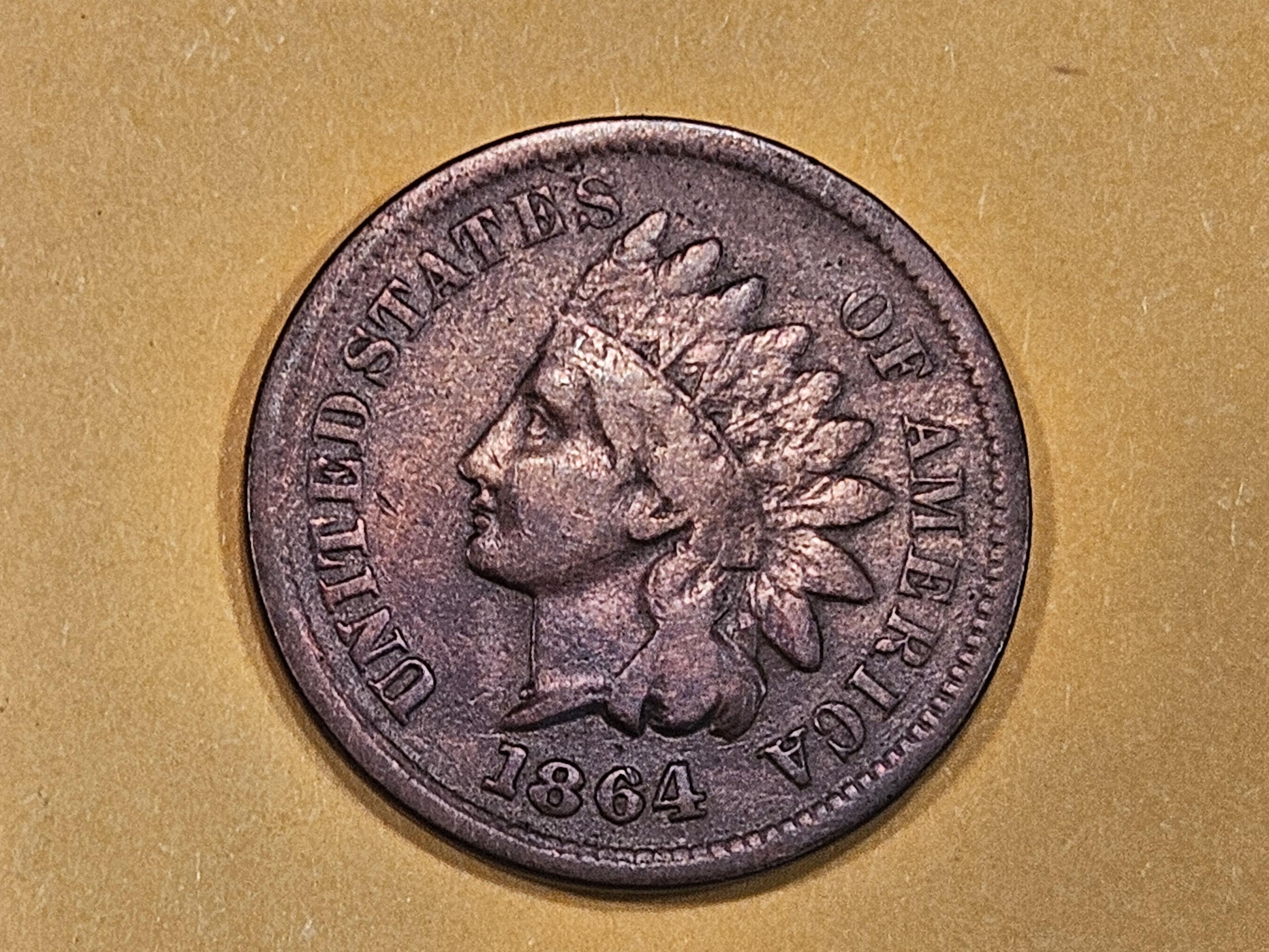 Semi-Key 1864-L Indian cent