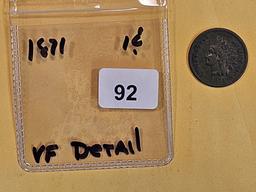 Semi-Key 1871 Indian Cent