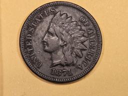 Semi-Key 1871 Indian Cent