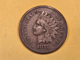 1875 Indian cent in Fine - 15