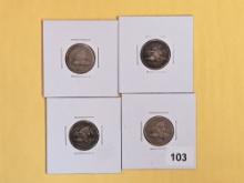 Four Flying Eagle cents