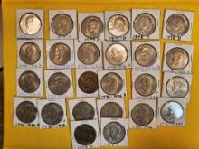 Twenty-six Eisenhower Dollars
