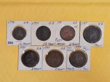 Seven great coins from Great Britain